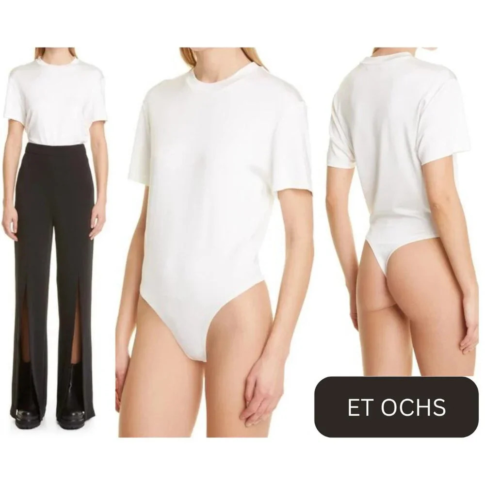 New! Cushnie ET OCHS Sophia Short Sleeve T-shirt Bodysuit nwot 26208